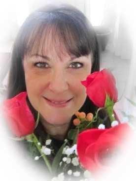 Bobbie Kogok with roses
